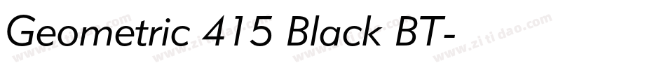 Geometric 415 Black BT字体转换